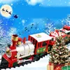 Set di binari ElectricRC da 22 pezzi di Babbo Natale musicali classici Consegna espressa Set di treni a vapore elettrici di Natale Lunghezza 412 cm Regalo per bambini 231204