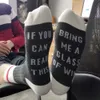 Men's Socks Socks Hosiery If You Can Resd Thisy Soles English Letters Men's and Women's Cotton Socks Chinese Characters 6kms