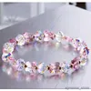 Łańcuch New AB Butterfly Crystal Bracelets Kobiety Słodki temperament ręczne bransoletki bransoletki Uroki biżuterii Making Men Bransoletka R231205