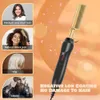 Hair Straighteners Leeons Black Comb Hair Straightener Flat Iron Electric Heating Comb Wet And Dry Hair Curler Straight Styler Curling Iron 231204