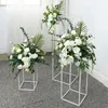 Couronnes de fleurs décoratives style personnalisé boule de fleur artificielle grande table de mariage centre de décoration rack affichage de scène de fête 231205