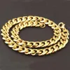 Chokers Customized size 5/8/10/12/15/17/19mm men's necklace stainless steel Cuban chain gold men's jewelry gift 231205