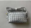 Bolso tejido con entramado de diamantes anudado para mujer, almohada versátil, bandolera pequeña cuadrada de un solo hombro, otoño e invierno