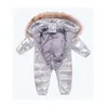 Barboteuses Baby Down Romper imperméable né enfants garçon 3 à 6 8 10 12 18 24 mois enfant en bas âge filles combinaison 1 2 ans vêtements d'hiver 231205