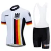 2022 pro equipe alemanha verão camisa de ciclismo 9d conjunto babador mtb uniforme vermelho roupas bicicleta secagem rápida wear ropa ciclismo gel pad201y