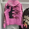 Heren Hoodies Sweatshirts Herfst Winter Amerikaanse Trend Merk Hellstar Roze Hoodie Retro Do Oude Capuchon High Street Trui Heren Dames 231204