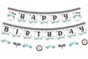 Other Event Party Supplies Funmemoir Race Car Birthday Decorations for Boys Happy Banner Racing Garland Let's Go 231205