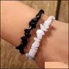 Bracelet en perles de Style ethnique, couleur arc-en-ciel, pierre de gravier naturel, brins de perles de cristal, livraison directe, bijoux Bracelets Dhq46