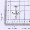 100pcsロット古代シルバー合金飛行機航空機チャームチャームペンダントDIYジュエリー作成調査結果27x21mm2505