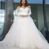 Conte de fées blanc Boho robe de mariée une ligne Tulle dentelle Style campagnard jardin robes de mariée à lacets bohème Simple ferme Robe de mariée épaules dénudées Robe De Mariage 2024