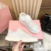 32％オフシューズ2024 Miao Round Head Little White for Womens Spring Auturt New Leather Sports and Castary Lace Up Flat Sole Board Half Trailer Fashion Shoes