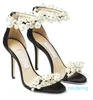 Designer Bridal Shoes Platform Sandals Pearl Embellishment Sacora Women's High Heels Perfect Evening Lady