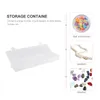 Smyckespåsar 2st 14 tum mini Tool Parts Boxar Grids Transparent Box Plastical Storage Organizer Container för hem (Buckle