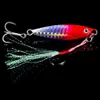 Alta qualità 6 pezzi Set 3D Eye Fishing Lure Esche di piombo Piuma Attrezzatura da pesca 6 colori 60mm 15G-#6 Hook2622