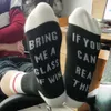 Men's Socks Socks Hosiery If You Can Resd Thisy Soles English Letters Men's and Women's Cotton Socks Chinese Characters 6kms