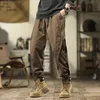 Pantaloni da uomo Autunno Inverno Cargo Uomo Retro Allentato Casual Tattica militare All'aperto Pantaloni da jogging Moda 231204
