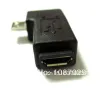90 graus ângulo esquerdo direção 5 pinos micro USB B macho para fêmea conector conversor adaptador