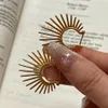 Hoop & Huggie Spike Sun Earrings For Women Gold Line Geometric Unique Cool Jewelry Streetwear JewelryHoop2917