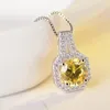 Hänge halsband mode hängen för kvinnor bröllop smycken tillbehör lyx österrikisk kristall halsband grossist toppkvalitet