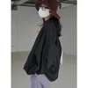 Women's Hoodies Louvre Korean Outdoor Casual Street Lantern Sleeve Round Neck Shirt Loose Curved Bottom Top For Women