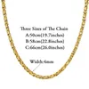 Chains Men's Gold Chain Necklace 20 23 26 Male Corrente Color Stainless Steel Byzantine For Men JewelryChai221Z