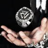 Valknut Viking rings for man Vintage stainless steel Punk ring fashion jewelry hippop mygrillz 201102149q