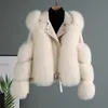 Cappotto Ragazze Giacca di pelliccia CottonOutwear Soprabito 2023 Elegante caldo addensato Plus Velluto Autunno inverno Adolescente Fuzzy Coagulo per bambini 231205