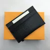 Small Card Wallet Credit Card Holder Business Men Money Coin Purse Package Bags Thin Wallets Bus Card Covers Black Real Leather ID269s