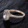 PANSYSEN 9CT RADIANT Cut 9 13 mm laboratoryjne Zestawy pierścieni diamentowych dla kobiet Solid 925 Srebrny srebrny 18K Rose Gold Kolor 220207248I