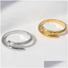 Bandringen Nagelring Dames Designer Sieraden Paar Liefde Roestvrij staal Legering Verguld proces Mode-accessoires Nooit rage Dhb7f