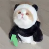 Vestuário de cão Panda COS Pet Costume Cães Gatos Roupas Natal Dress-up Adequado para ambos os pequenos animais de estimação Bonito Peruca Fontes de festa e acessórios 231205