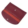 Korthållare kvinnors hasp lång plånbok för 11 slots äkta läderkorthållare fodral kvinnlig mjuk handväska enkel trifold design pengar väska