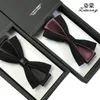 Bow Ties High quality bow tie men's wedding highend Butterfly Wedding gift groom's man black annual meeting shirt fashion 231204