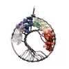 Pendentif colliers arc-en-ciel Chakra arbre de vie Quartz sagesse collier ras du cou livraison directe bijoux pendentifs Dhuiz