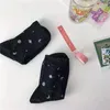 Women Socks Fashion Star Print Cotton Mid-tube For Girl Spring Autumn Harajuku Korean Short Sock Casual CosyBreathable Sokken