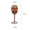 Vinglas 400 ml tryckt kreativ handmålad Champagne Cup -bägare LeadFree Glass Home Bar Wedding Party Drinkware Gift 231205