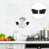 Kitchen Storage 5 Pairs Cabinet Shelf Lid Mounted Sticking Pan Holder