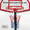 Balls 32cm Metal Wall Hanging Basketball Hoop Basketball Rim With Screws Mounted Goal Hoop Net Indoor Outdoor Shooting Practice Net 231204