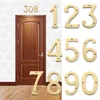 Novidade itens apartamento plano números de porta de bronze sinal de endereço de casa alfabeto de metal placa de porta vintage placa polida revestida mailbox215n