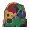 Bérets casquettes de guitare colorées Goth unisexe extérieur Skullies bonnets chapeau printemps chaud tête Wrap Bonnet tricot chapeaux