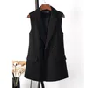 Gilet da donna 2023 nuova giacca primaverile e autunnale con fibbia in metallo marea clip per cintura nera