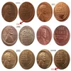 US Wheat Penny Head 6pcs olika fel med ett off -center hantverkhänge Tillbehör Kopia mynt278f