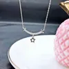 Anhänger Halsketten CAOSHI Zierliche Zarte Frauen Halskette Mit Stern Design Glänzenden Kristall Schmuck Für Verlobung Braut Hochzeit Zubehör