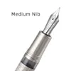 Gift Fountain Pens Hongdian 100 EF/F/M/Long Knife Nib Piston Fountain Pen Beautiful Metal Engraving Large Writing Gift Pen 231204