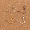 4Colors Copper Fish Clasps & Hooks 15mm 200pcs lot Polish Ear Earring Finding French Fishwire L31072634