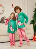 Familie Bijpassende Outfits Kerst Pyjama Volwassen Kind Baby Jaar Kerstman Print Xmas Nachtkleding Pyjama Romper Hond Doek 231204