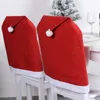 椅子は、織られていないクリスマスカバーテーブルの装飾レッドハットソフトクラシックパーティーをカバーしています