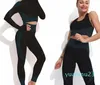 Lu Lu Lemon Align Set Workout Gym Clothing Fitness For Women's Tracksuit Leggings Yoga Sport Bras Top Long Sleeve Women