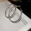 Hoop Earrings European And American Exaggerated Rhinestone Large Circle For Women Temperament High-end Sense Party Jewelry