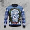 Herrenpullover 3D-gedruckte Weihnachtsserie Blumenbaum Weihnachtsmann-Muster Hässlicher Pullover Lässiger Winter-warmer Stil Unisex S-11